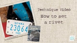 Technique Video: How to set rivets - Upcycled Jewelry-Bags, Belts  and More by Linda Peterson