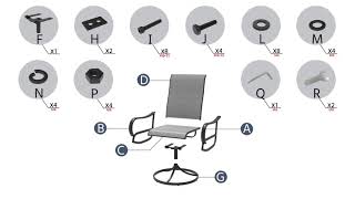 How to Install Phi Villa Swivel Dining Chair (SKU: E02GF093-B)