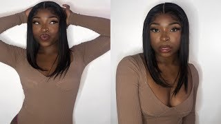 My First Glueless Skin Melt Swiss Lace Wig! | Superb Wigs | 14 Inch Bob Frontal Wig