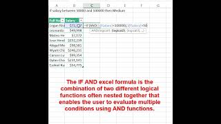 IF AND in Excel #shorts #excel #if #and