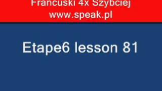 French Lesson Etape6 lesson 81 - Direct Method Speak.pl