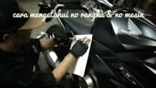 cara mengetahui no.rangka & no.mesin motor Honda CBR