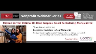 Sage Intacct Inventory for Nonprofits