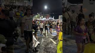 Pattaya Beach road during the Songkran Festival 2024