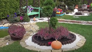 💚 GARDEN DESIGN 115 💚 - Nowy klomb wrzosowy, tuja & New Heathers Flowerbed Edgings, Thuja forming.