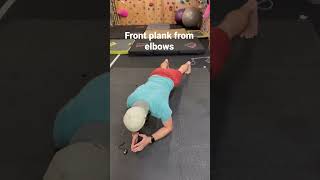 Front plank from elbows