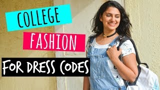 How To Look Stylish In College With Dress Code | College Lookbook 2017