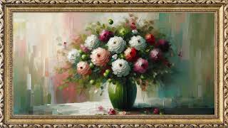 Lush Bouquet of Flowers | Free background | 8 Hours Framed Painting | TV Wallpaper | 4K