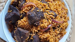 mouthwatering beef jollof rice | everyones favourite, so delicious | see how I put it together 😋😋