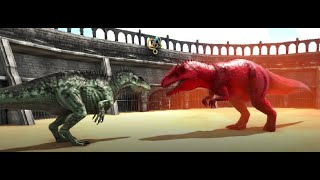 Elder Giga Alpha  level 1 vs mods  Savage Acro level 120 Ark Battles  Dinoplanet