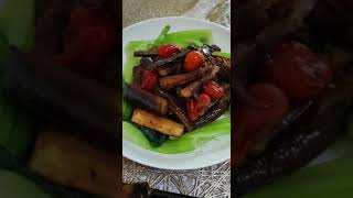 Spicy Chicken Wings with Vegetables Eggplant #shorts