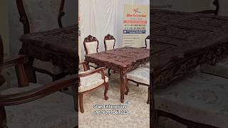 Wooden Antique Dining Set by Star Enterprises. #dining #diningset #diningtable #furniture #shorts