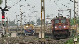 Dangerous High SPEED CURVING Trains | WAP5+WAP7+WAP4 ICF & LHB Train | Indian Railways