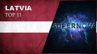 EUROVISION 2018 | Latvia Supernova Top 11 (out of 63)