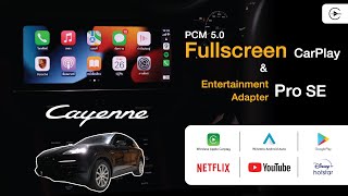 Porsche Cayenne PCM 5.0 | Fullscreen CarPlay & Entertainments | ดู YouTube Netflix Disney+