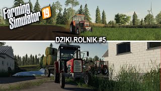 ⭐ Farming Simulator 19 ⭐ Dziki Rolnik #5 ✔ Rozładunek Belek I Orka Łąki