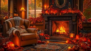 Haunted Halloween Coffee Shop Ambience - Sweet Jazz Tunes & Fall Vibes for Work, Study, Relax