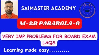 || MATHS 2B || PARABOLA 6 || CONCEPT OF TANGENT AND NORMAL & PROBLEMS FROM EX 3(b) || IPE || SMA ||