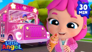 Wheels on the Party Bus! | Little Angel | Kids Songs & Nursery Rhymes | Fun Sing Along Songs