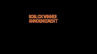 robux winner announcement