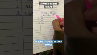 Number Series Trcisks #maths #bankexams #mathshorts #mathstrick #ssccgl #ssc #shorts #shortvideo