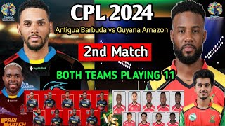 CPL 2024 | 2nd Match GAW vs ABF Playing 11 | CPL 2024 Schedule | CPL GAW vs ABF live