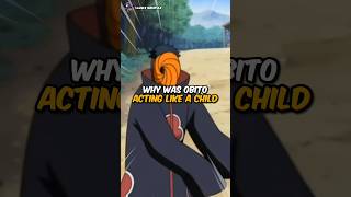 Why Does Obito Act Childish As Tobi? | #naruto #narutoshippuden #obito #shorts