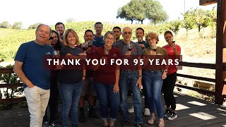 Thank You For 95 Years | Pedroncelli Winery | Sonoma County Harvest