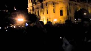 7.9.2011 Rozloučení s českými hokejisty na Staroměstském náměstí v Praze