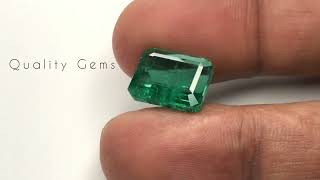 Very expensive Certified Natural Zambian Emerald 6.87 Cts. No Treated No Enhancement by Quality Gems