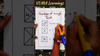 Number of Triangles Trick |#maths #vumalearnings #tricks #ytshorts #youtubeshorts