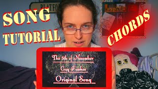 The 5th of November Guy Fawkes By Rebecca's Studio ~ Original Song Guitar tutorial song Instrumental