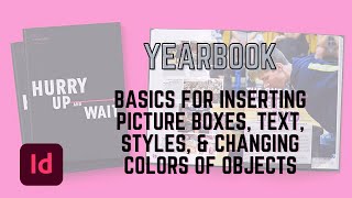 Basics for Inserting Picture Boxes & Text Matching Styles, Changing Color of Text vs Text Boxes