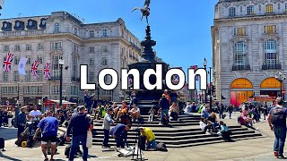 Unlock 2023 London on our Bustling Summer Walking Tour | London Walk 4k HDR!