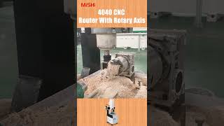 MISHI 4040 mini cnc router with rotary axis 3d wood carving machine#cncrouter #cncroutermachine