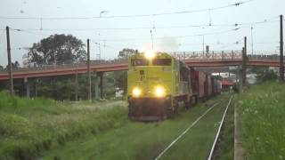 SD70ACe/45 9557 Liderando trem vazio passando pela estação de Americana-SP