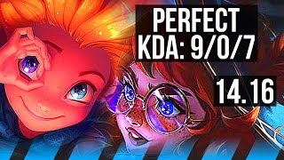 ZOE vs AURORA (MID) | 9/0/7, Legendary, 1000+ games | EUW Master | 14.16