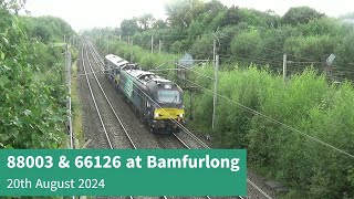 88003 & 66126 at Bamfurlong - 20th August 2024