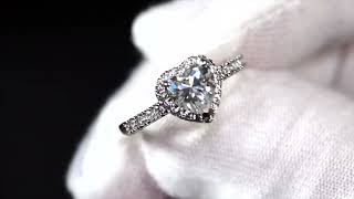 Moissanite Diamond Wedding Ring | Moissanite Diamond Heart Ring | Moissanite Diamond Ring