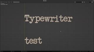 Blender 3.2⍺: Typewriter modifier