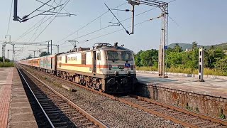 DEADLY SHRILLING !!! GZB WAP7 Swaraj Express Shatters Saphale at 130 KMPH