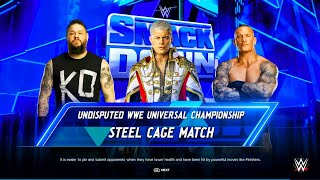 Cody Rhodes Vs Randy Orton Vs Kevin Owens - Steel Cage Match At SmackDown | WWE 2k24