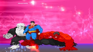 Superman vs Red Hulk & Solomon Grundy | INSANE EPIC SUPER BATTLE !! | DC Universe x Marvel Universe