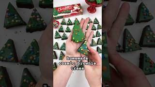 MINI COSMIC BROWNIE TREES 🎄#recipe