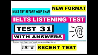 IELTS Listening Test With Answers Test 31 : Real GT & ACADEMIC TEST 2021 || ENGLISH LISTENING TEST