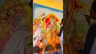 1k likes for ll Ram Sita ll oil painting. #shorts #youtubeshorts #trending #ramayan #viral