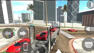 Indian bikes driving 3D - Pick up the Ferrari sports car at the police station using a truck trailer