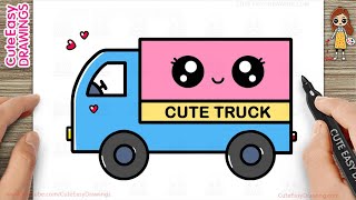 How to Draw a Cute Truck Easy for Kids