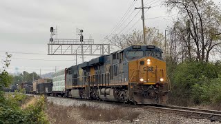 CSX ES44AH 3002 Leads Manifest M542-17 on 11/19/24