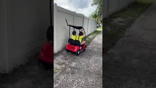 Golf cart flips